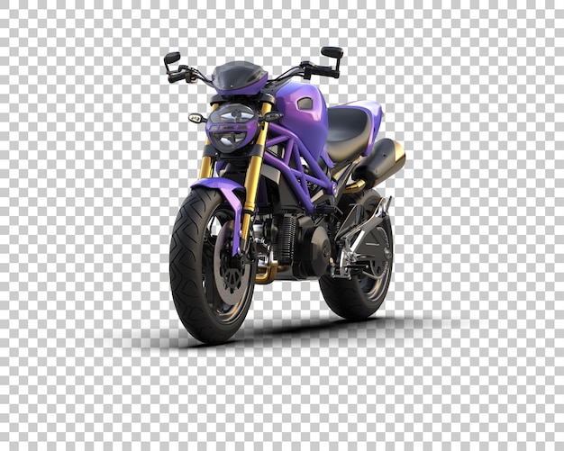 Motocicleta aislada en el fondo Ilustración de renderización 3D
