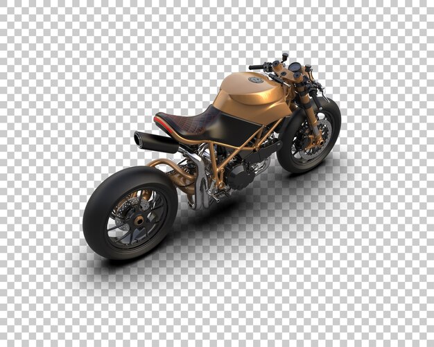 Motocicleta aislada en el fondo Ilustración de renderización 3D