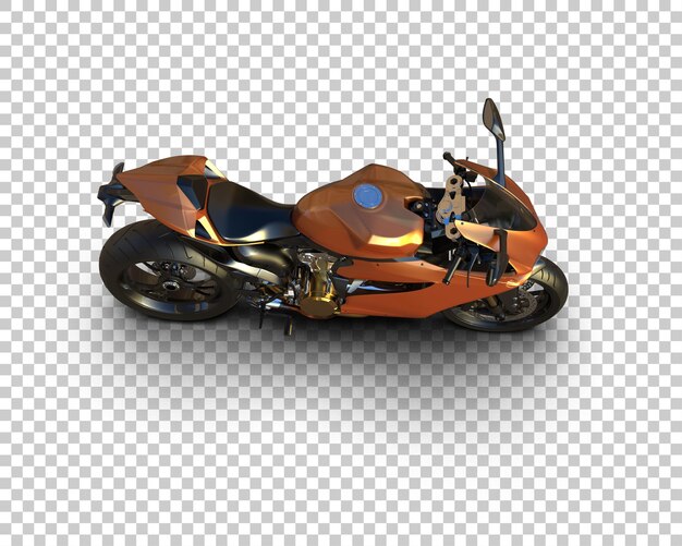 Motocicleta aislada en el fondo Ilustración de renderización 3D