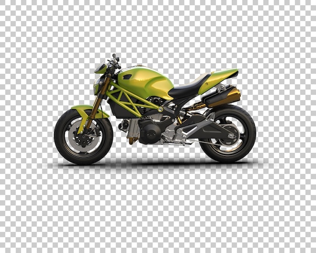 Motocicleta aislada en el fondo Ilustración de renderización 3D