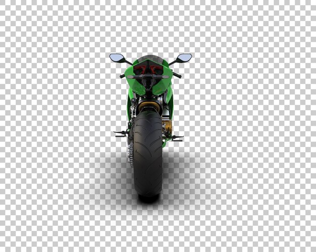 Motocicleta aislada en el fondo Ilustración de renderización 3D