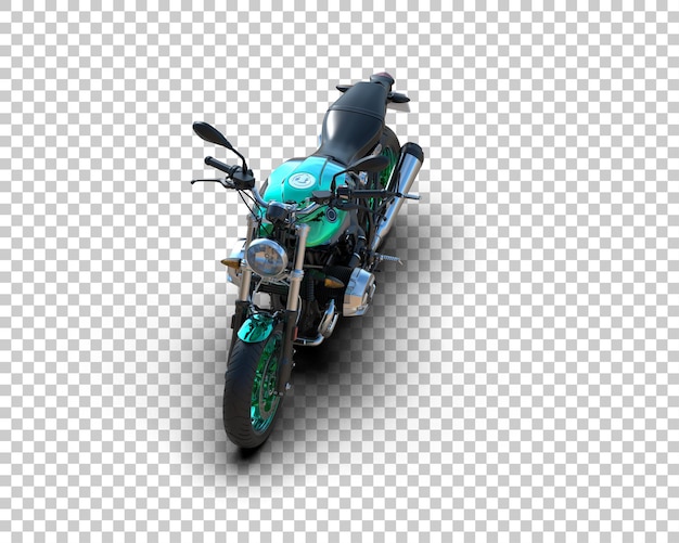 Motocicleta aislada en el fondo Ilustración de renderización 3D