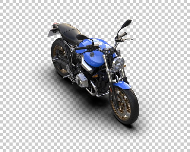 Motocicleta aislada en el fondo Ilustración de renderización 3D