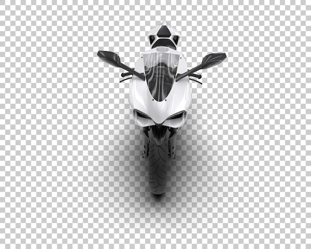Motocicleta aislada en el fondo Ilustración de renderización 3D