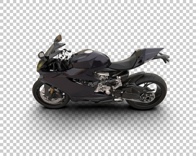 Motocicleta aislada en el fondo Ilustración de renderización 3D