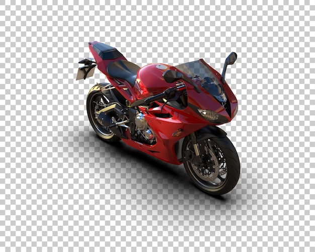 Motocicleta aislada en el fondo Ilustración de renderización 3D