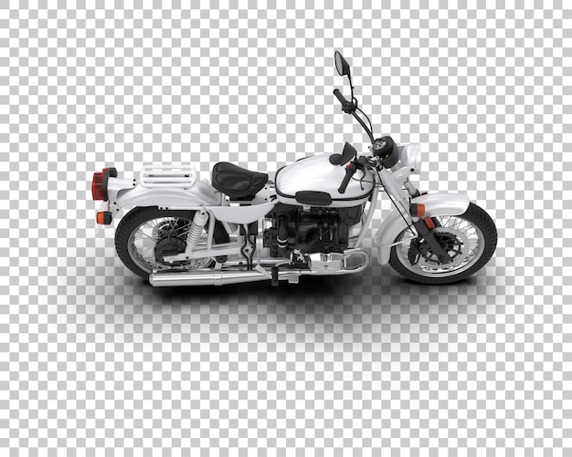 Motocicleta aislada en el fondo Ilustración de renderización 3D