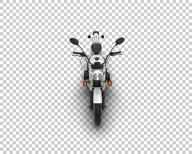 Motocicleta aislada en el fondo Ilustración de renderización 3D