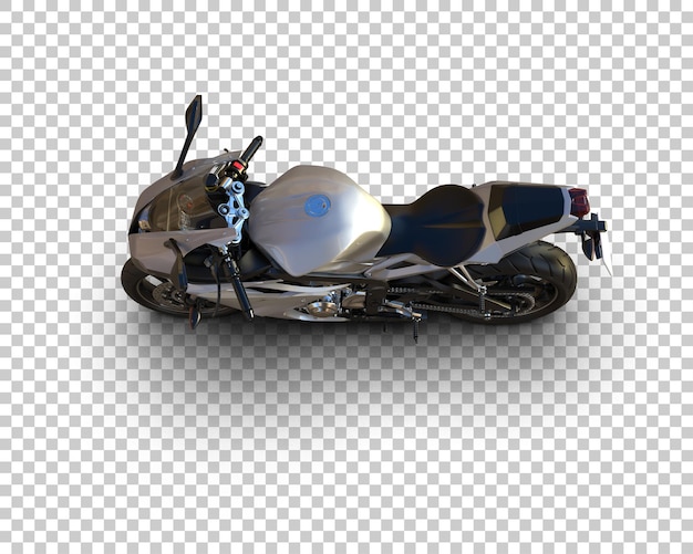 Motocicleta aislada en el fondo Ilustración de renderización 3D