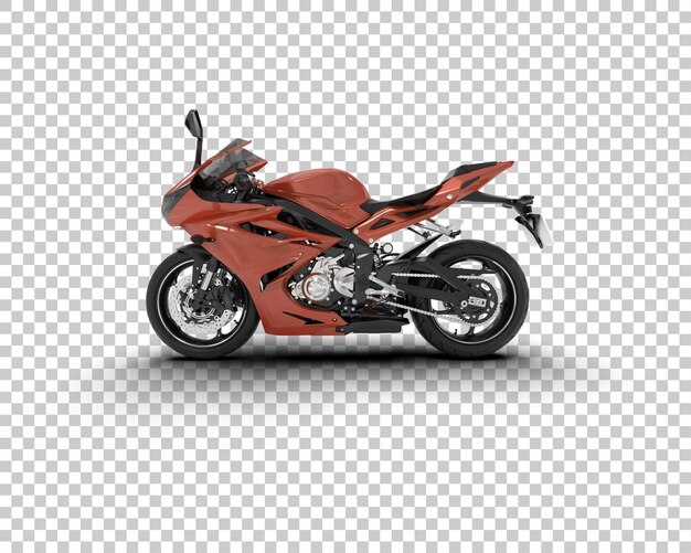 Motocicleta aislada en el fondo Ilustración de renderización 3D
