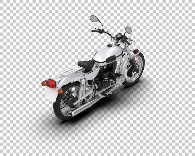 Motocicleta aislada en el fondo Ilustración de renderización 3D