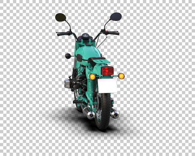 Motocicleta aislada en el fondo Ilustración de renderización 3D