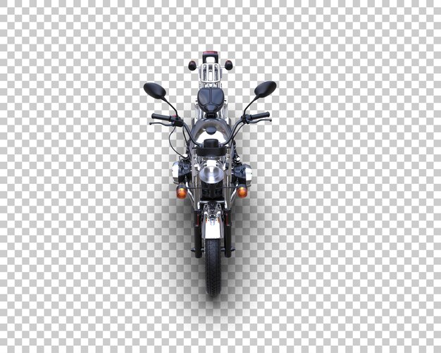 Motocicleta aislada en el fondo Ilustración de renderización 3D