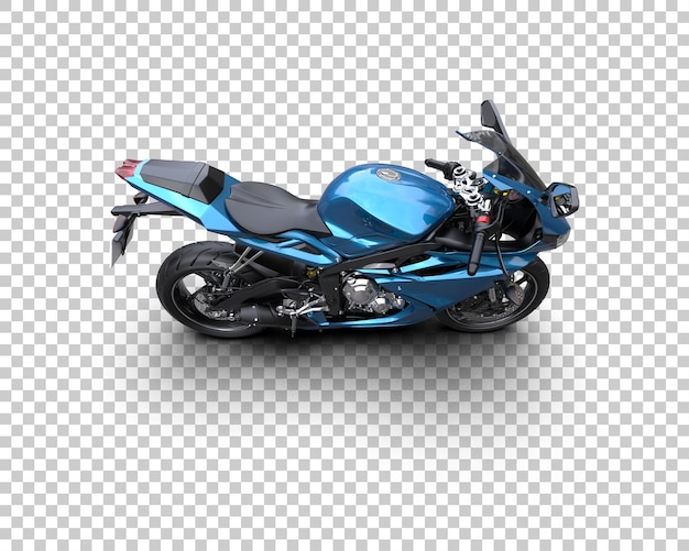 Motocicleta aislada en el fondo Ilustración de renderización 3D