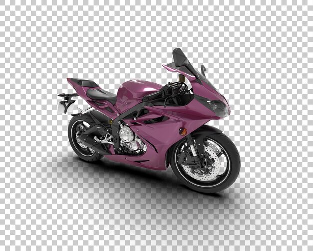 Motocicleta aislada en el fondo Ilustración de renderización 3D