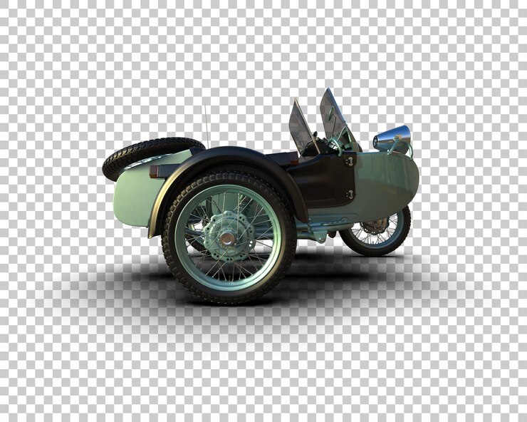PSD motocicleta aislada en el fondo ilustración de renderización 3d