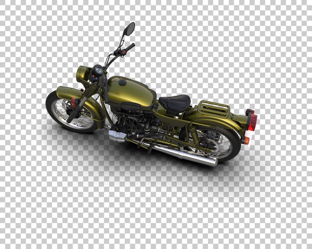 Motocicleta aislada en el fondo Ilustración de renderización 3D