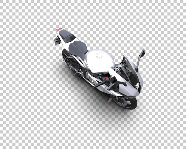 Motocicleta aislada en el fondo Ilustración de renderización 3D