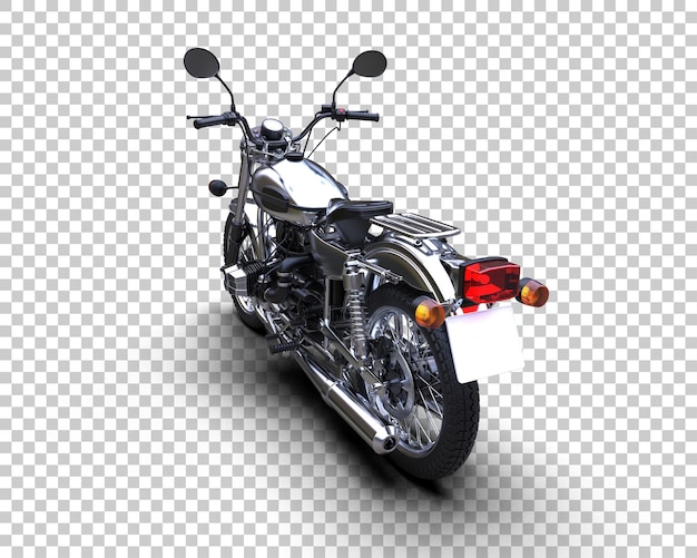 Motocicleta aislada en el fondo Ilustración de renderización 3D