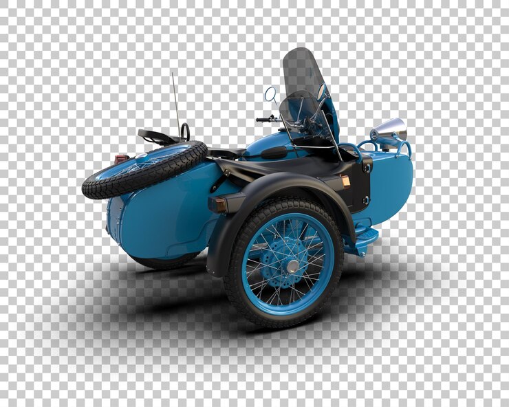 PSD motocicleta aislada en el fondo ilustración de renderización 3d