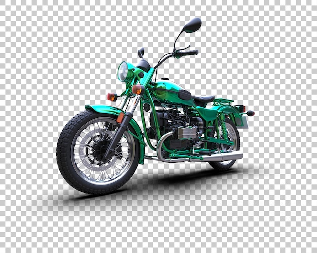 Motocicleta aislada en el fondo Ilustración de renderización 3D