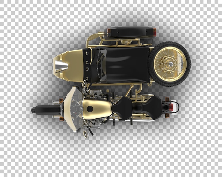 PSD motocicleta aislada en el fondo ilustración de renderización 3d
