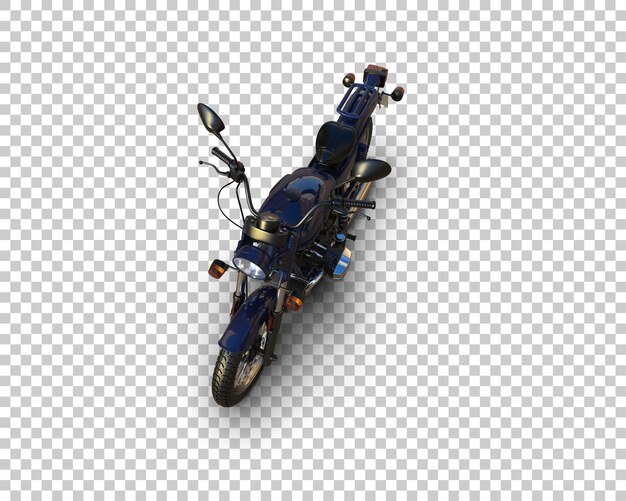 Motocicleta aislada en el fondo Ilustración de renderización 3D