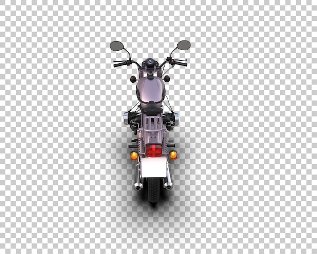Motocicleta aislada en el fondo Ilustración de renderización 3D