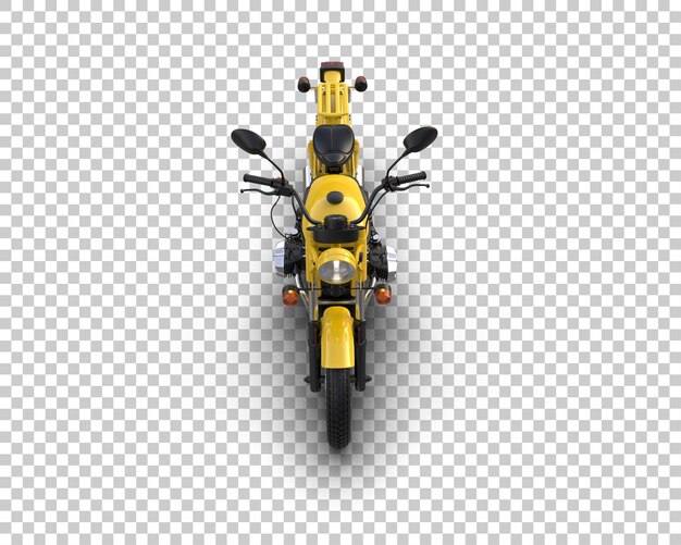 Motocicleta aislada en el fondo Ilustración de renderización 3D