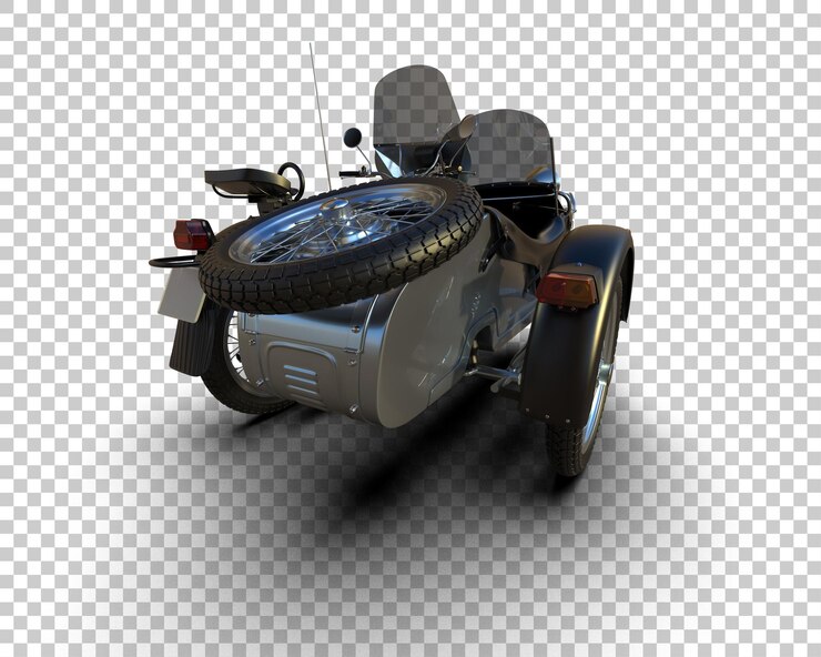 PSD motocicleta aislada en el fondo ilustración de renderización 3d