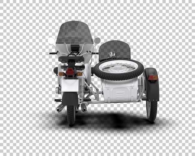 Motocicleta aislada en el fondo Ilustración de renderización 3D