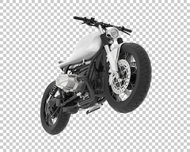 Motocicleta aislada sobre fondo transparente ilustración de renderizado 3d