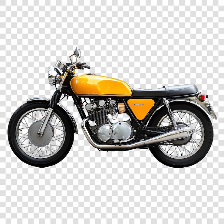 PSD motocicleta aislada sobre un fondo transparente