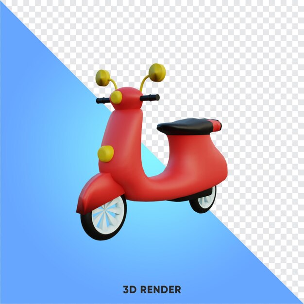 Motocicleta de ilustração 3d