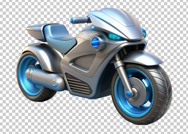 PSD motocicleta deportiva 3d en un fondo transparente