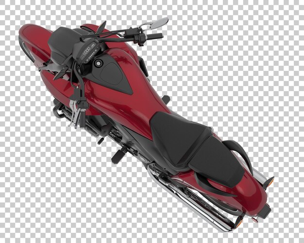 Motocicleta en la ilustración de renderizado 3d de fondo transparente