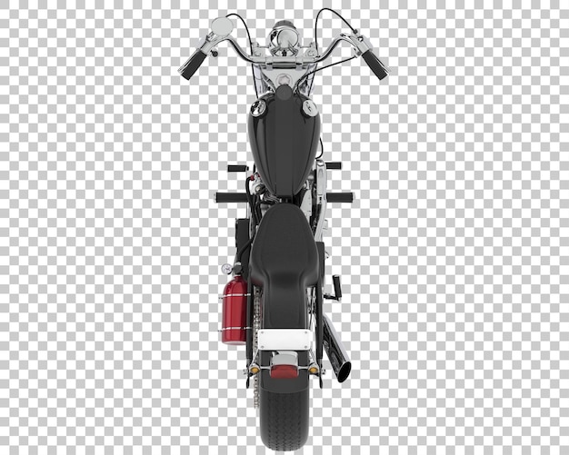 Motocicleta en la ilustración de renderizado 3d de fondo transparente