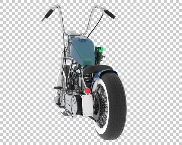 Motocicleta en la ilustración de renderizado 3d de fondo transparente