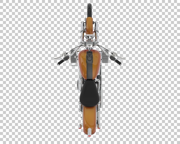 Motocicleta en la ilustración de renderizado 3d de fondo transparente
