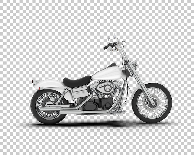 Motocicleta en la ilustración de renderizado 3d de fondo transparente