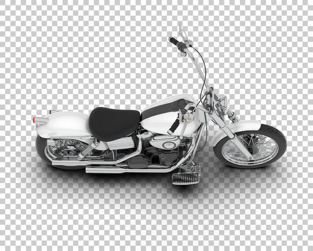 Motocicleta en la ilustración de renderizado 3d de fondo transparente
