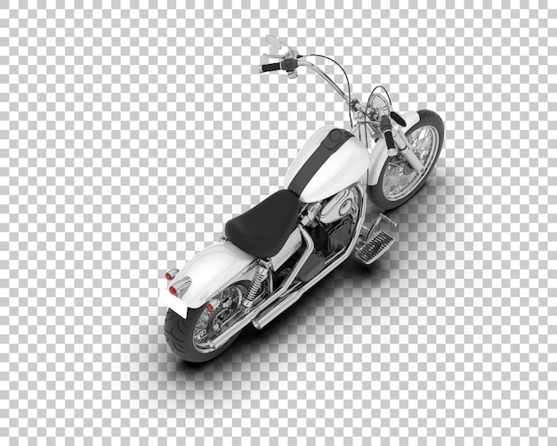 Motocicleta en la ilustración de renderizado 3d de fondo transparente