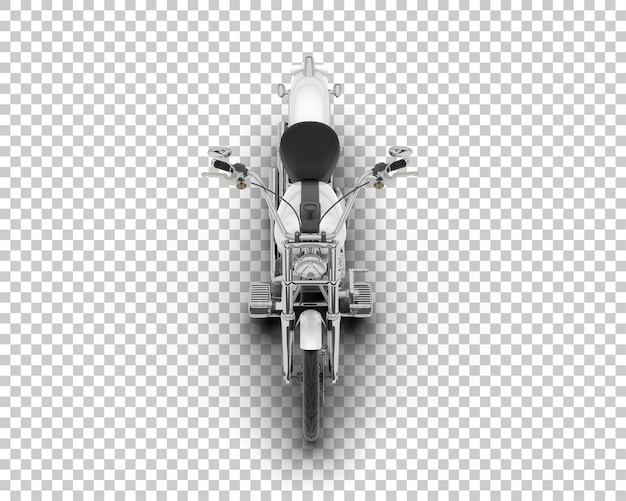 Motocicleta en la ilustración de renderizado 3d de fondo transparente