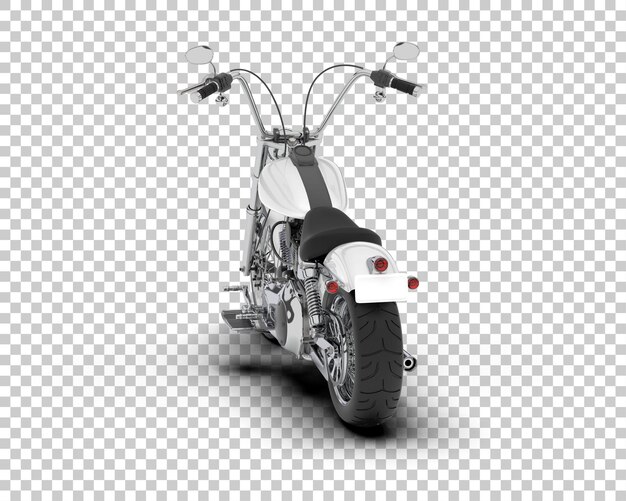 Motocicleta en la ilustración de renderizado 3d de fondo transparente
