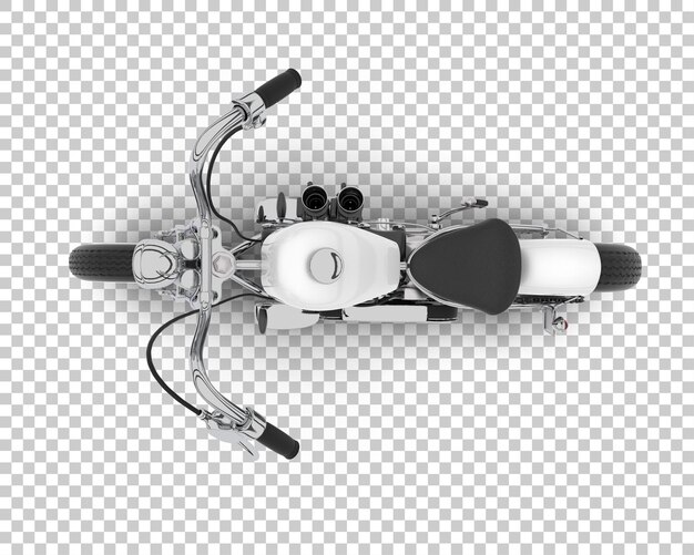 Motocicleta en la ilustración de renderizado 3d de fondo transparente