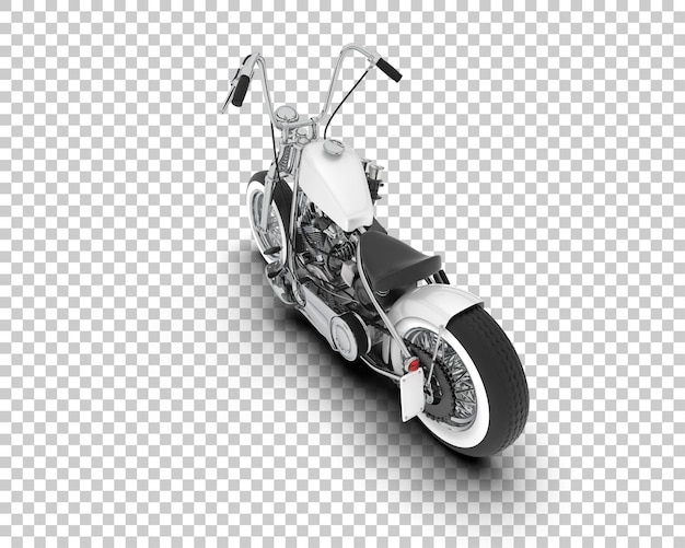 Motocicleta en la ilustración de renderizado 3d de fondo transparente