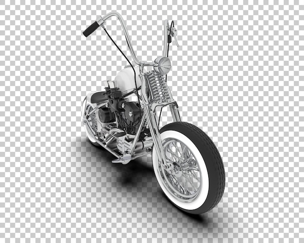 Motocicleta en la ilustración de renderizado 3d de fondo transparente