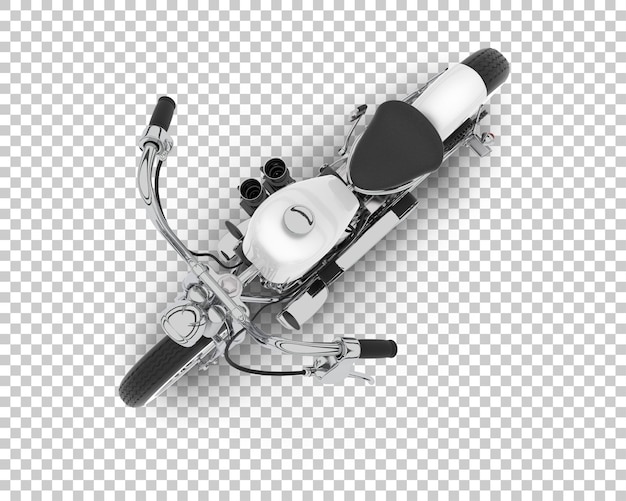 Motocicleta en la ilustración de renderizado 3d de fondo transparente