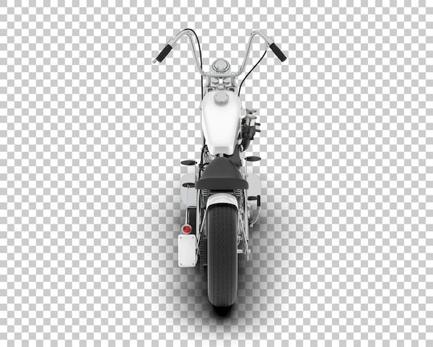 Motocicleta en la ilustración de renderizado 3d de fondo transparente