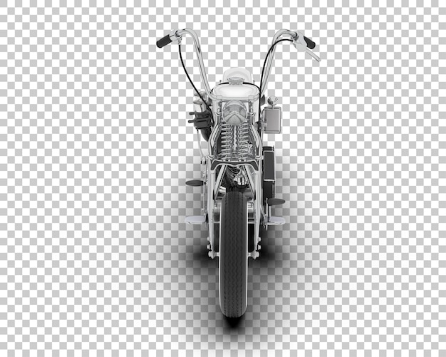 Motocicleta en la ilustración de renderizado 3d de fondo transparente